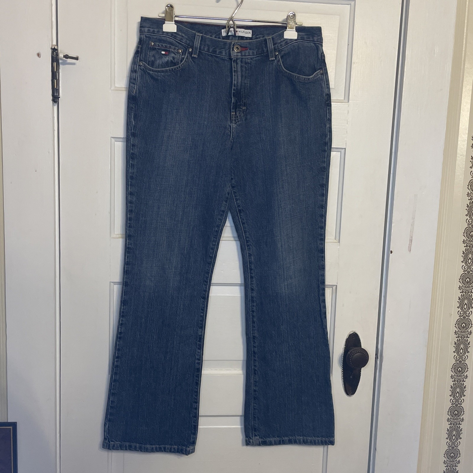Vintage Tommy Hilfiger Y2k Denim Jeans 10 | Hipster Bootcut 31" Western Straight